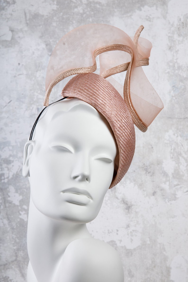 Straw Statement Hat, Millinery With Crin Twist, Hat for Derby, Ascot Racing Hats, Mother of the Bride Margot image 4