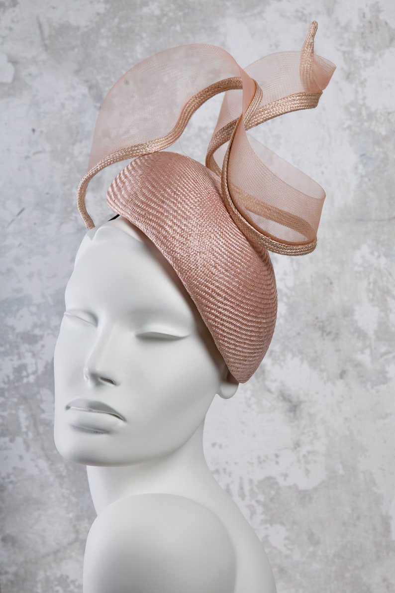 Straw Statement Hat, Millinery With Crin Twist, Hat for Derby, Ascot Racing Hats, Mother of the Bride Margot image 3
