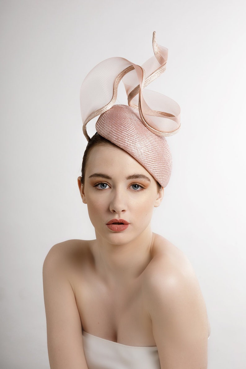 Straw Statement Hat, Millinery With Crin Twist, Hat for Derby, Ascot Racing Hats, Mother of the Bride Margot image 1