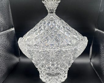 Grand bol de bonbons en cristal d'ananas