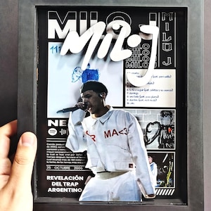 Milo J Shadowbox / Arte a strati 3D / Decorazione e regalo personalizzati della cultura pop / Scegli qualsiasi personaggio / Modelli multipli disponibili / Cornice 3D