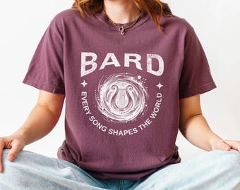 Bard Shirt, DnD Musician T Shirt, Dungeons and Dragons Gift, Bard Player Gift, Unisex Comfort Colors Tee