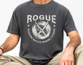 Rogue Shirt, DnD Thief T Shirt, Dungeons and Dragons Gift, Rogue Player Gift, Unisex Comfort Colors Tee