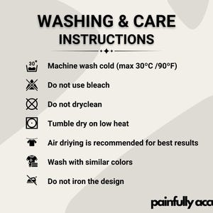 Washing & Care Instructions