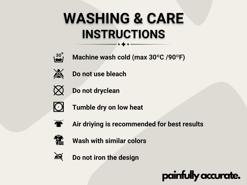 Washing & Care Instructions