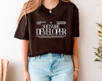 T-shirt de développeur de logiciels, cadeau de codeur sarcastique