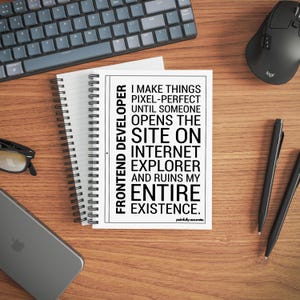 Frontend Programmierer Notebook, Lustiges Geschenk für Designer und Web Devs