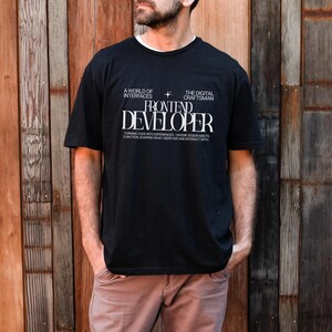Camiseta de desarrollador frontend, camiseta de programación para desarrolladores web, regalo para compañeros de trabajo programadores.