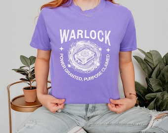 Hexenmeister Shirt, DnD Dark Magic T Shirt, Dungeons und Dragons Geschenk, Hexenmeister Spieler Geschenk, Unisex Comfort Farben T-Shirt