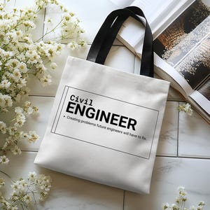 Bolsa de tela para ingenieros civiles: Cita sarcástica - Ligera y resistente