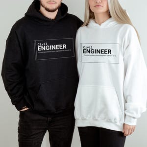 Sudadera con capucha y cita sarcástica de ingeniero civil, regalo para ingenieros