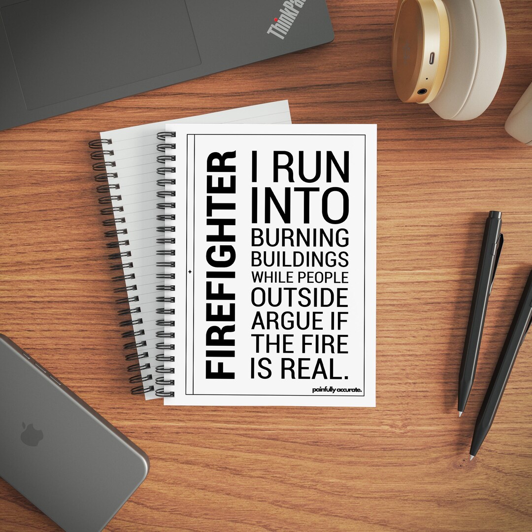 Firefighter Notebook, Spiral Journal for First Responders and Daily ...