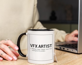 Taza personalizada para artistas de efectos visuales, cita sarcástica, taza de café personalizada
