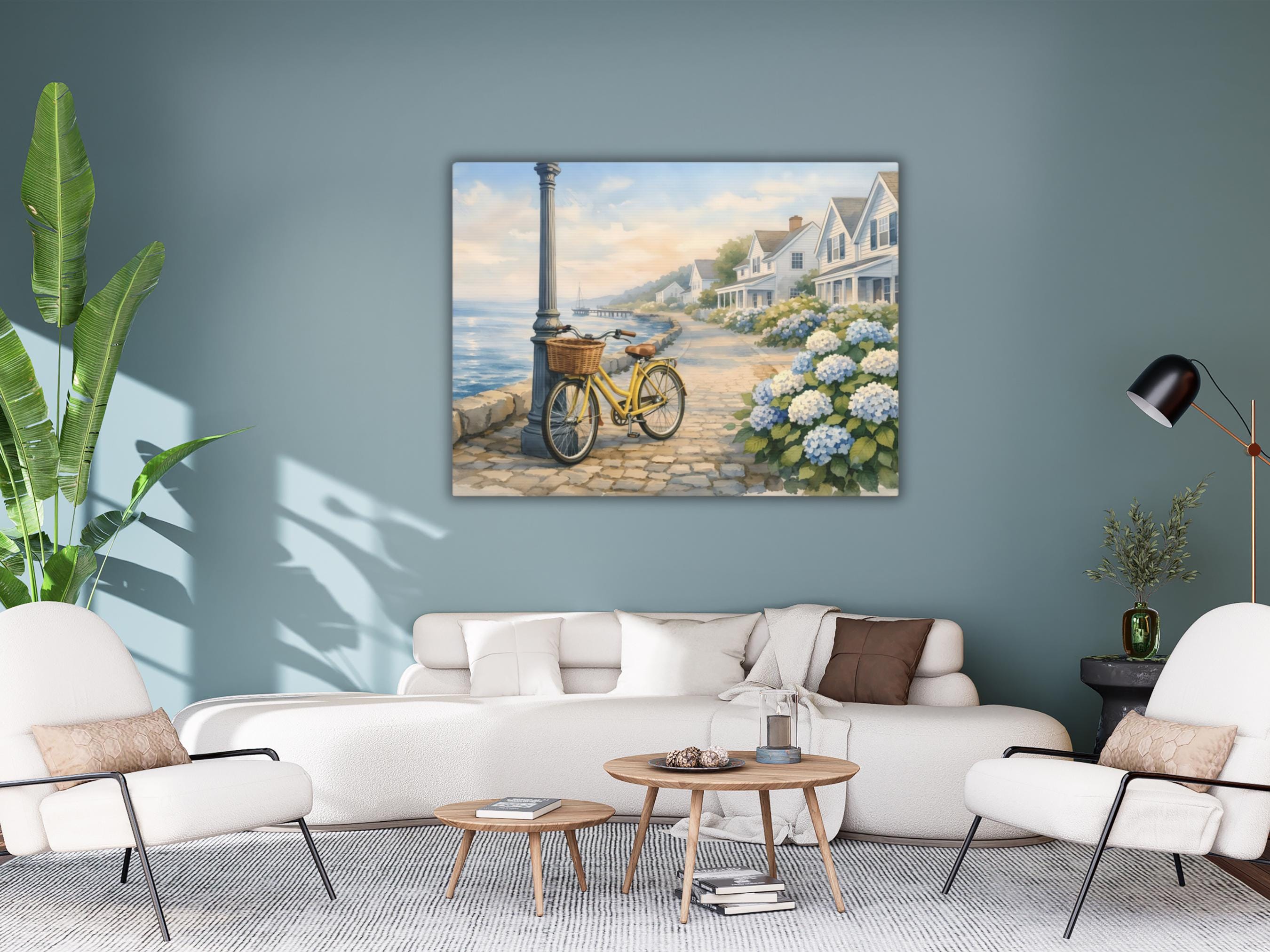 Coastal Cottage Canvas Wall Art, New England Beach House Summer Home ...