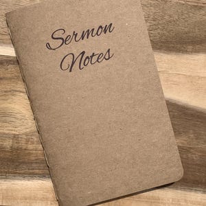 Sermon Notes, Church Notebook