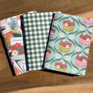 Set of 3 Pocket Notebooks, Passport Sized Dot Grid Journal Inserts (3.5"x5")