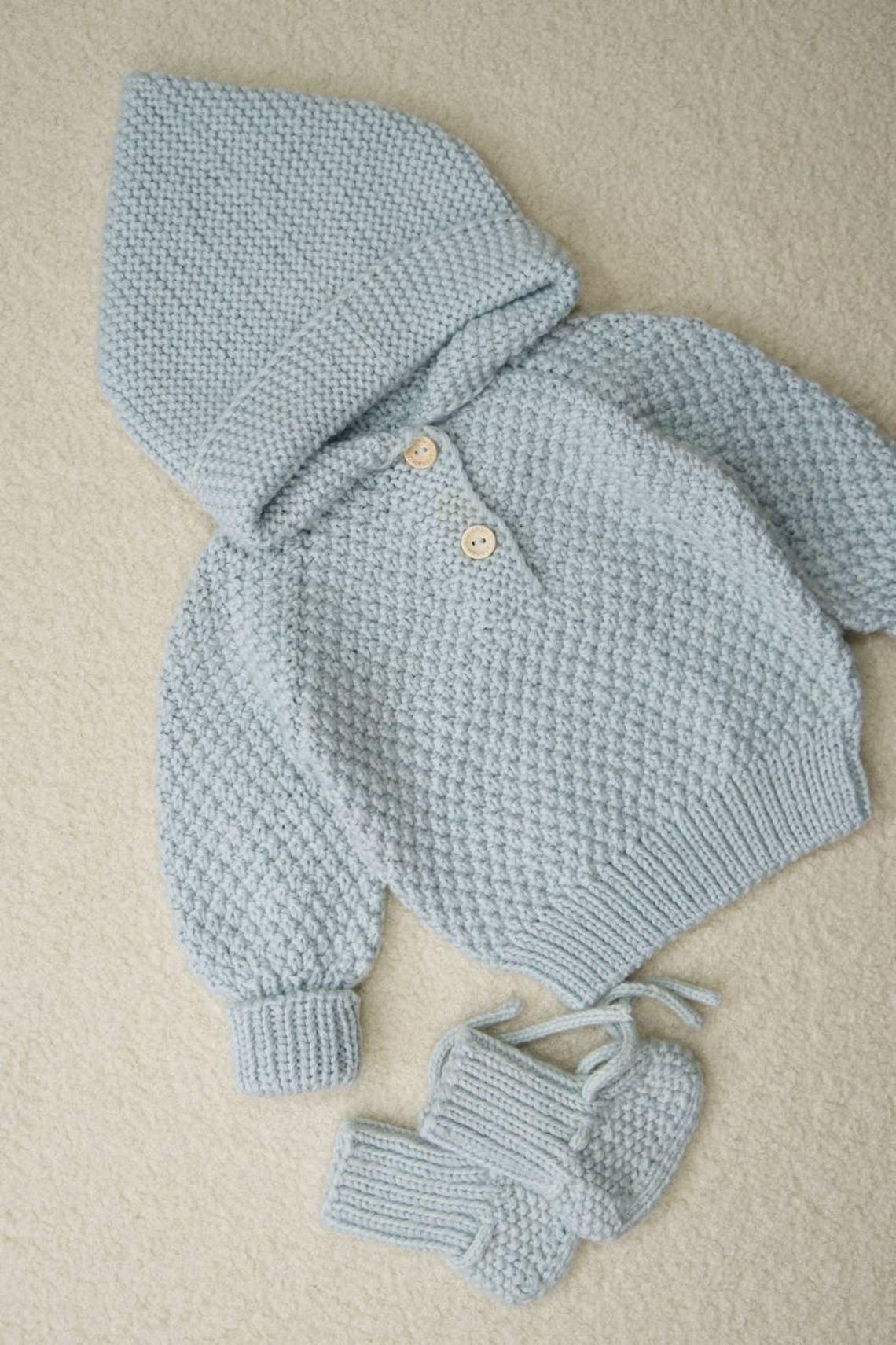baby hooded cardigan grey melange