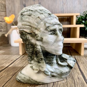 Rare!! 170mm Large Crystal Indian Statue Carving, Hand Carved Natural Quartz Sculpture Statue, Crystal Figurine, Healing Crystal Home Decor.