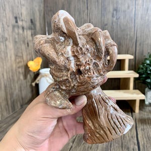 180mm Large Crystal Dragon Claw Ball Carving, Hand Carved Natural Quartz Statue, Crystal Figurine, Healing Crystal Home Decor.SA20