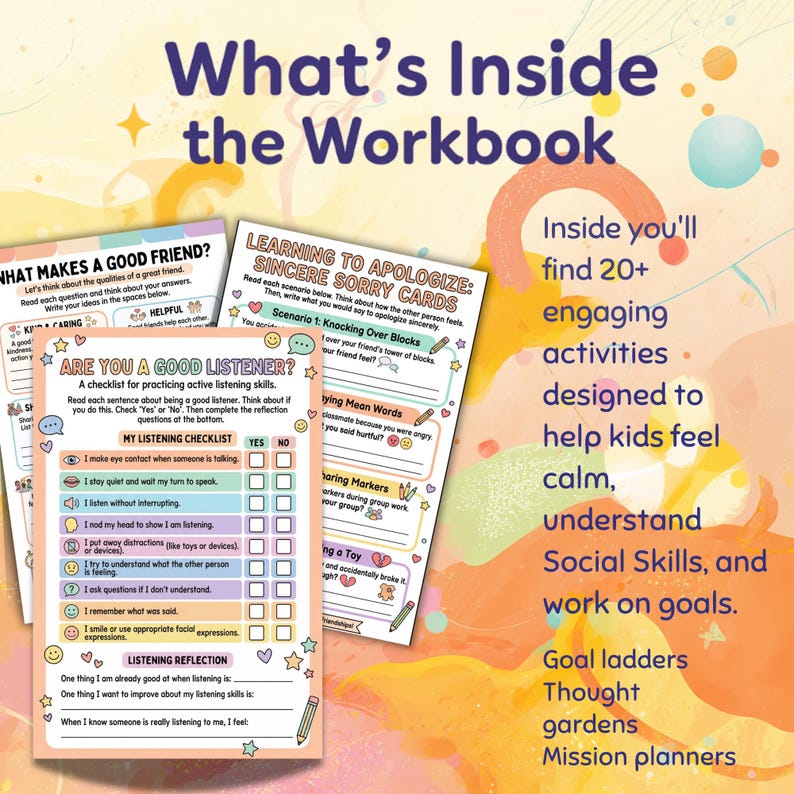 Social Skills Worksheets for Kids – 20 Printable SEL Activities for ...