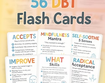 Afdrukbare kaarten met copingvaardigheden | Geestelijke gezondheid Flashcards | Therapiehulpmiddelen | Kaarten voor angstverlichting | Zelfhulpactiviteiten