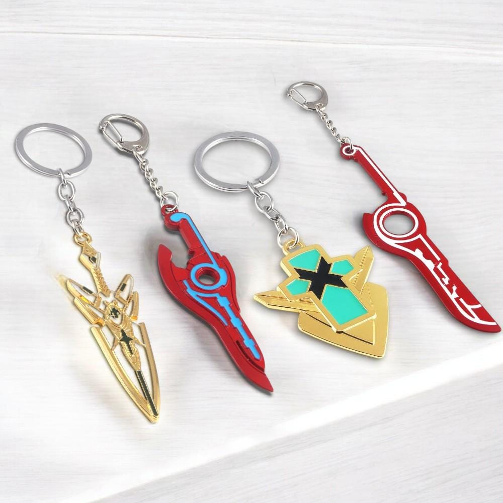 Xenbl4de Chronicls 2 Keychains | Metal MONADO, Pyra & Mythra Sword