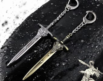 D4rk Souls 3 Artorias Sword Keychain – Abyss Walker Knight’s Keyring | Cosplay Jewelry, Gamer Gift, Men’s Bag Charm, RPG Accessory