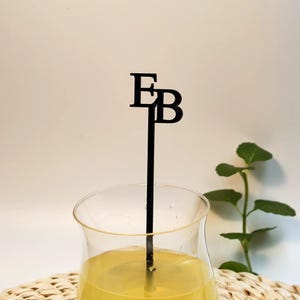 10/30/50/100 pièces Agitateurs personnalisés pour décorations de mariage, bâtonnets à cocktail coupe lettre, Agitateurs acryliques personnalisés pour boissons de fête