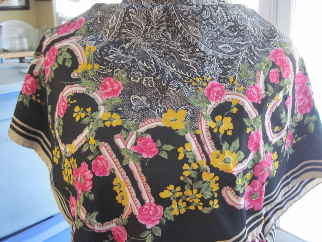 Foulard Uomo In Seta 100% - Sciarpa Vintage Motivo Floreale, Blu Scuro, 160x28 Cm, Elegante E Morbido - Foto 12