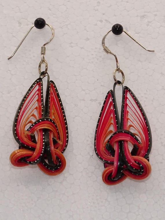 Colourful Handmade Bamboo Earrings