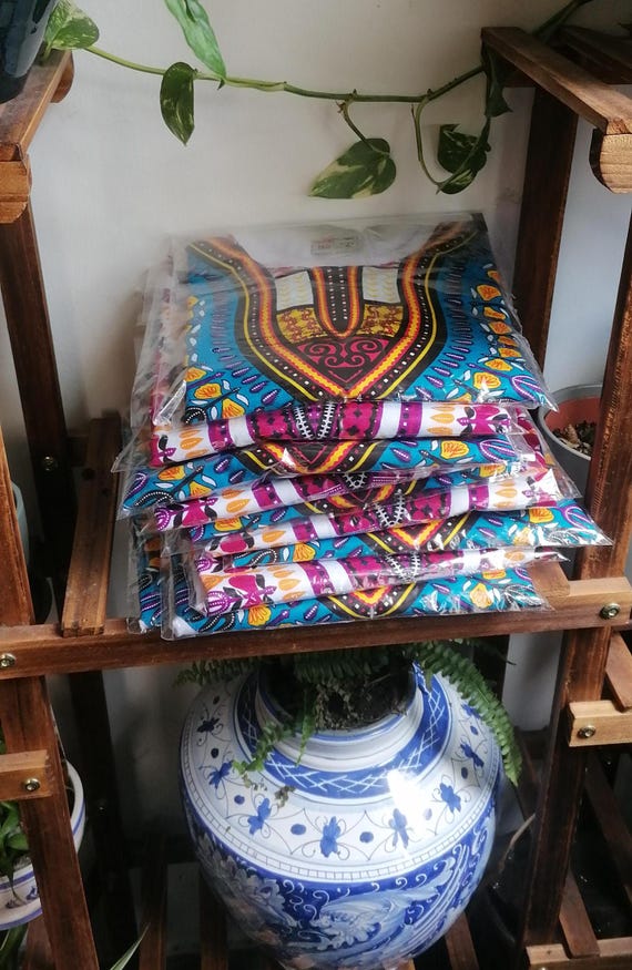 Handmade dashiki patched t-shirts