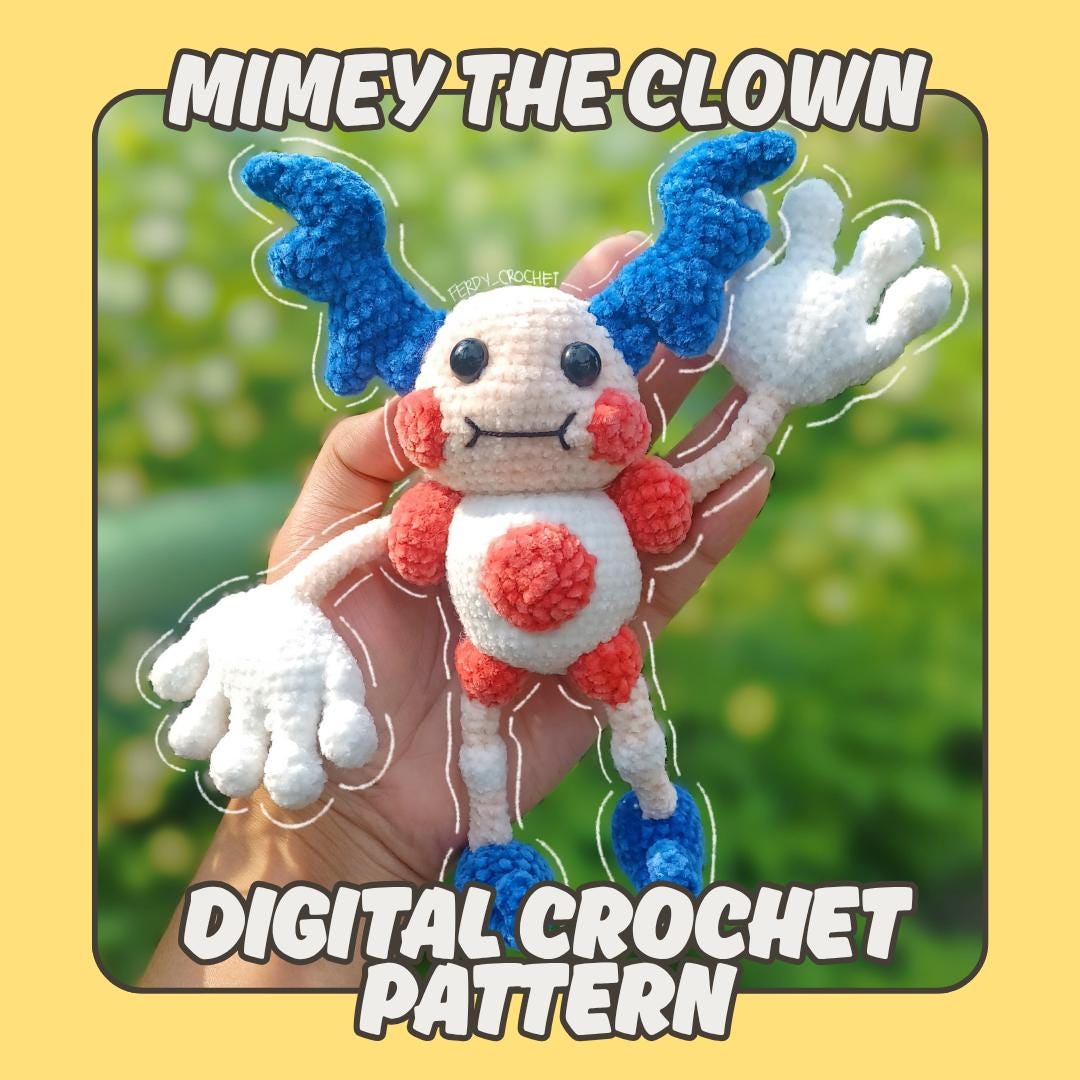 Mimey (mr.mime) Digital Crochet PDF Pattern - Etsy