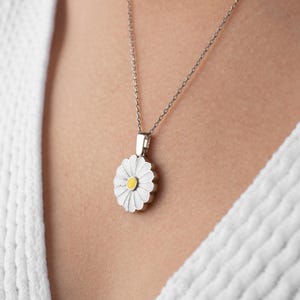 Personalized Daisy Hidden Name Sterling Silver Necklace - Keepsake Necklace- Gift for Mother&#39;s - Gift for Braidmaid