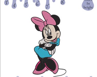 Minnie Mouse Machine Embroidery Design: Fill Stitch (Instant Download)