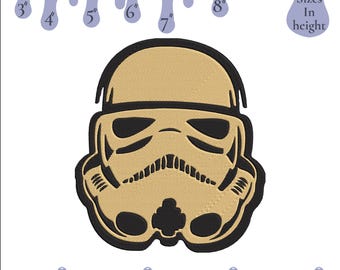 Mouse Star Wars Head Embroidery Design: 6 Sizes (Instant Download)