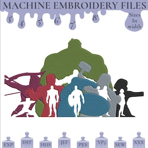 Avengers Embroidery Design: Superhero Machine Embroidery Files (Instant Download)