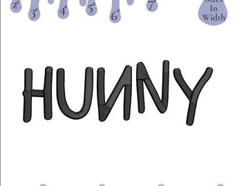 Funny Machine Embroidery Design, Winnie The Pooh Honey Embroidery File - 6 Sizes - Digital Download