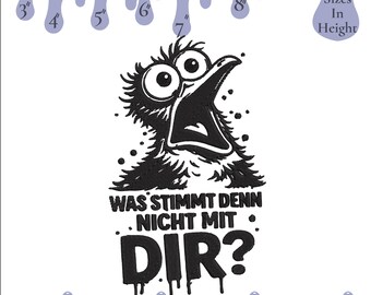 What's Wrong With You SeaGul Digital Embroidery File, Pes Dst Hus, (Instant Download)