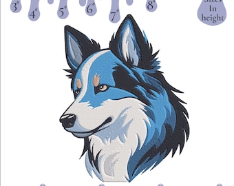 Wolf Head Embroidery Design: Realistic Animal Pattern (3-8 inches) (Digital Download)