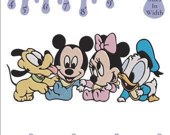 Baby Mouse & Friends Embroidery Design: PES DST JEF VP3 (Instant Download)