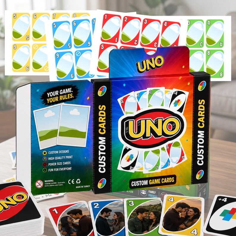 Personalized UNO Themed Cards for Couples | Custom Photo Card Game Gift ...