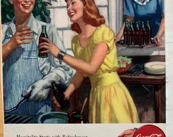 12 Original Vintage Ads from Magazines - Beverages