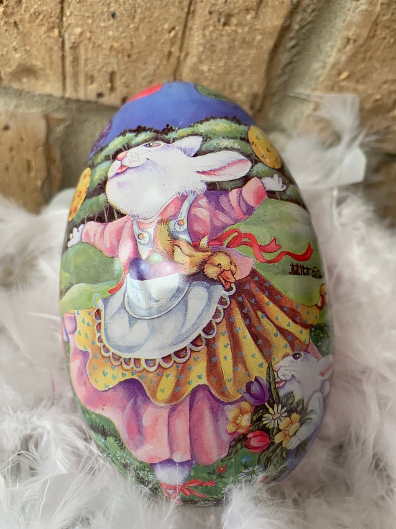 Cute Old Metal Easter Egg Ready for Candy