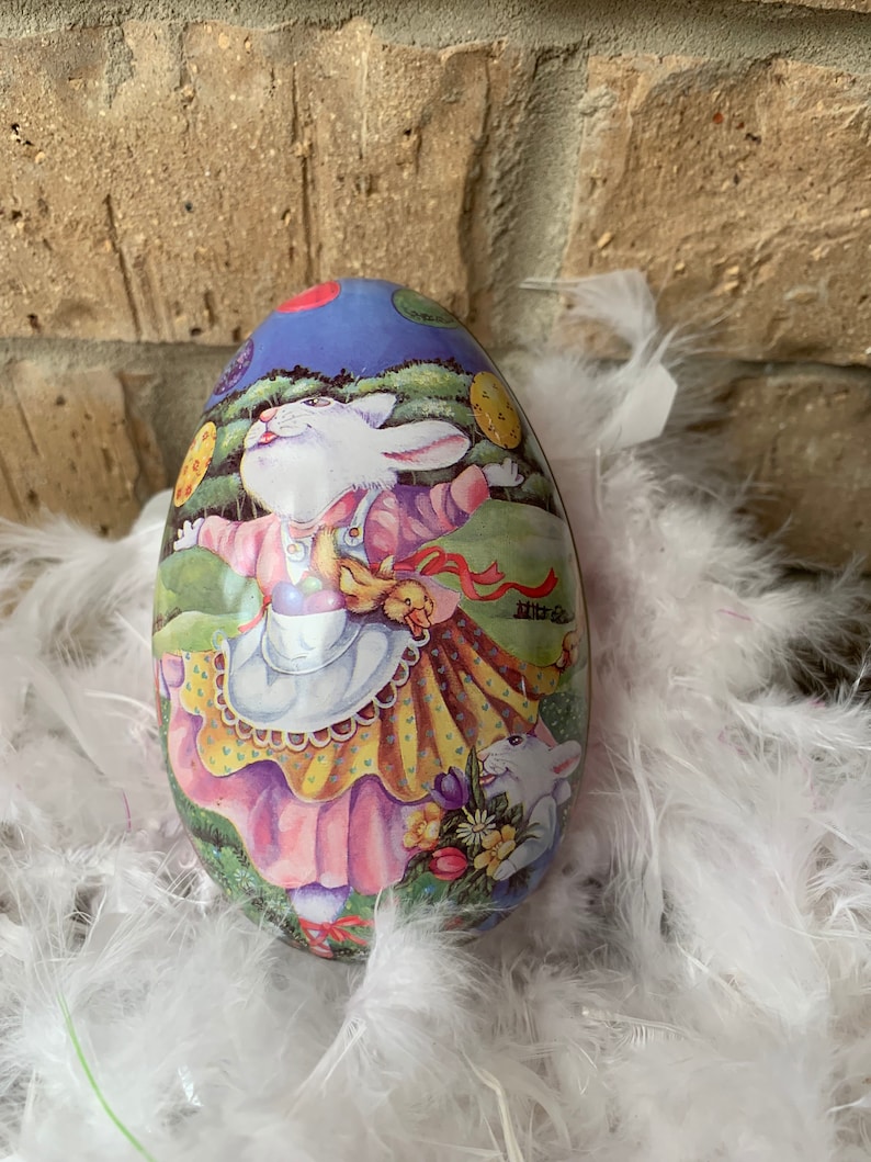 Cute Old Metal Easter Egg Ready for Candy