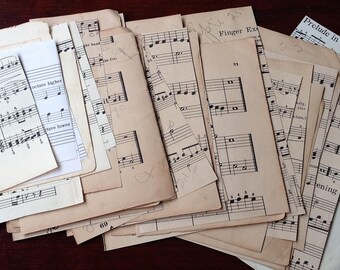 Vintage Music Pack for Journal/Scrapbook/Paper Crafts - 50 Sheets