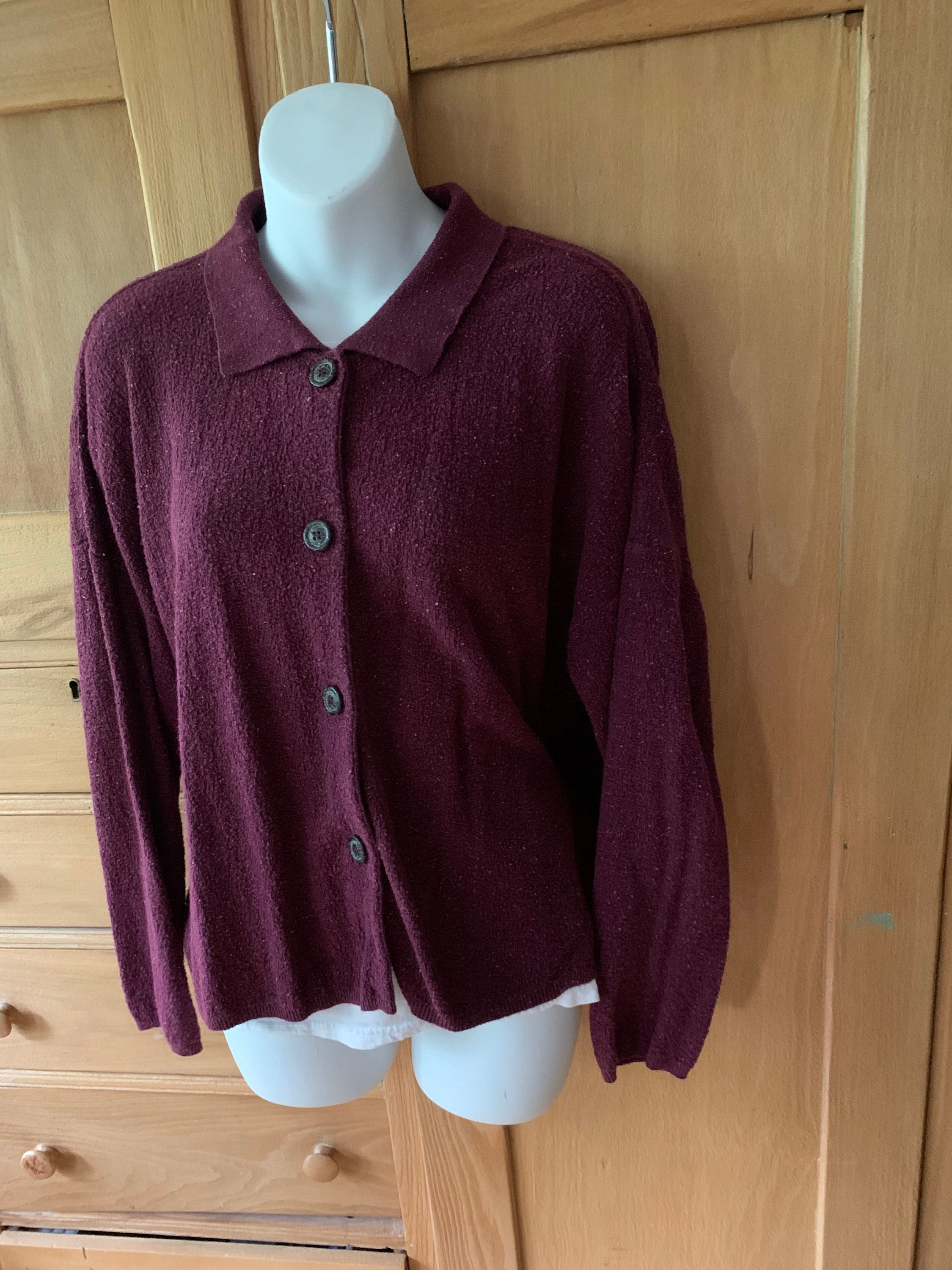 J.Jill 100% Merino Extra Fine Wool Color Block Solid Purple Wool Pullover  Sweater Size M (Petite) - 72% off