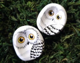 Handschmeichler, Eule, Sorgenstein, Anti Stress, Beruhigung, aus selbst härtenden Ton handgemacht