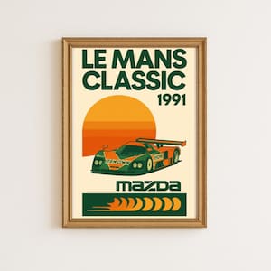 Mazda 787B Le Mans Poster, Digital Download Wall Art, Classic Race Car Print, Motorsport Decor, Vintage Racing Artwork, Instant Download