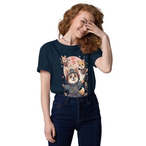 T-Shirt Unisex Cotone Organico - Cane Anime Style