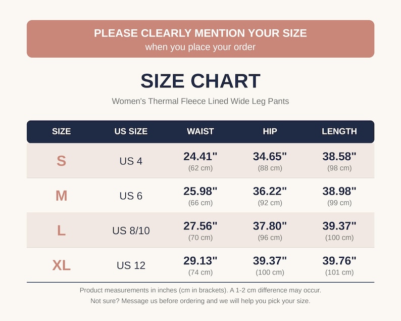 Thermal Problem Chart Women’s Thermal Fleece Lined Pants, High Waist Wide Leg Winter Trousers ...